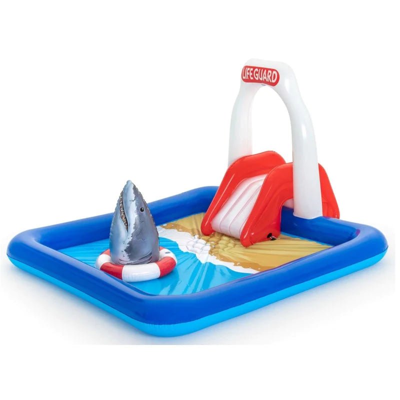 Plastic kids online pool with slide