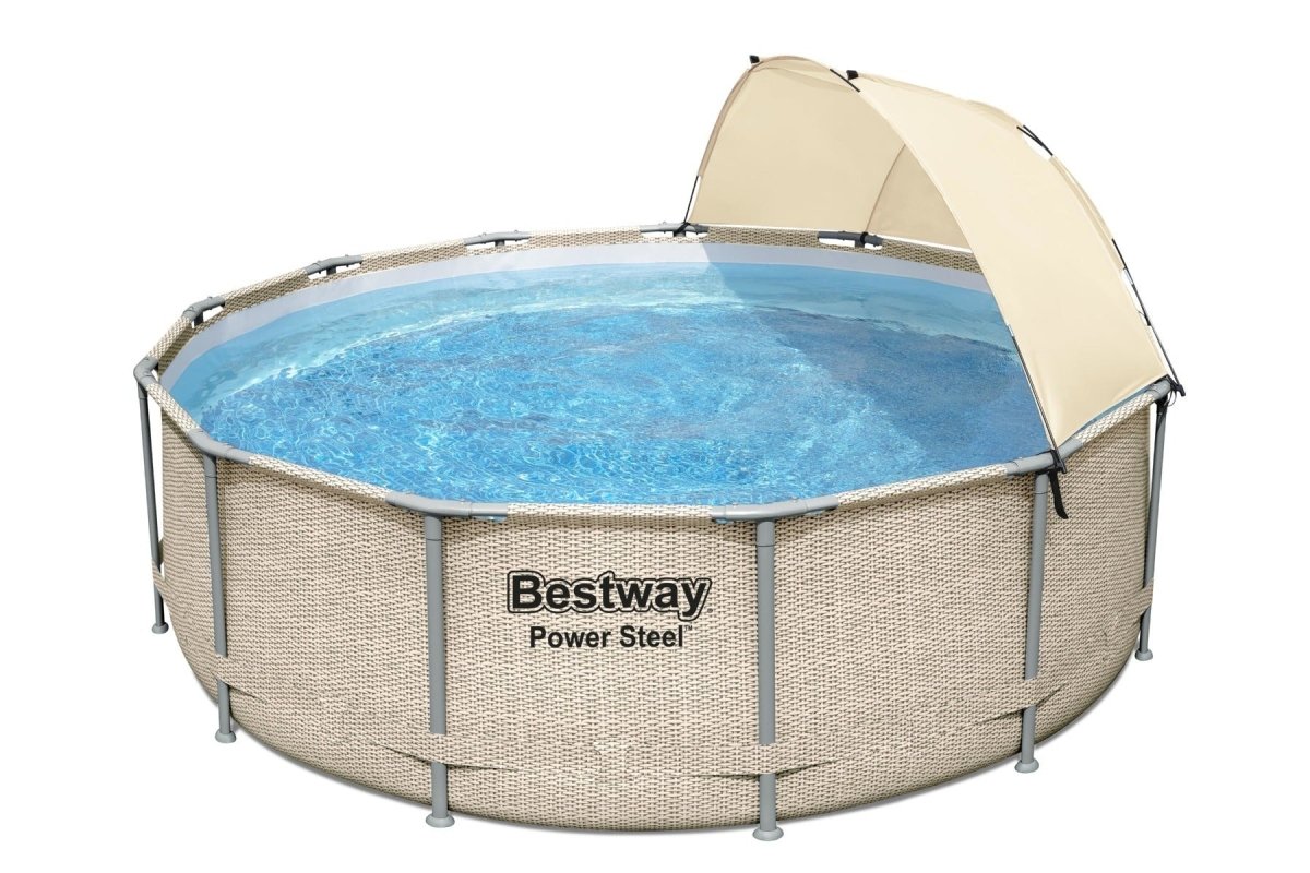 Bestway 13ft x 42in Power Steel Above Ground Swimming Pool