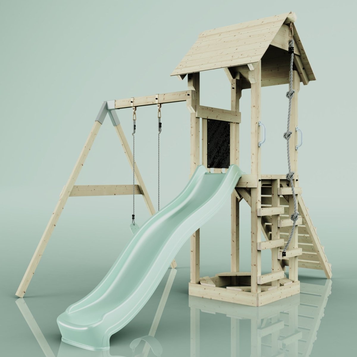 PolarPlay Destin Sage Kids Wooden Climbing Tower