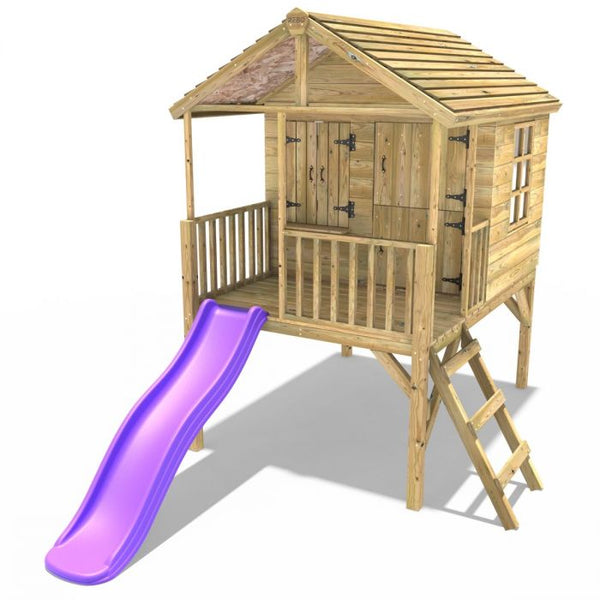 Wooden house cheap and slide