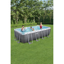 Bestway 16’ x 8’ x 48” Power Steel Rectangle Pool Set – BW56996