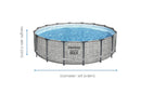 Bestway 16ft x 48in Steel Pro Max Pool Set Above Ground Swimming Pool - BW5619E