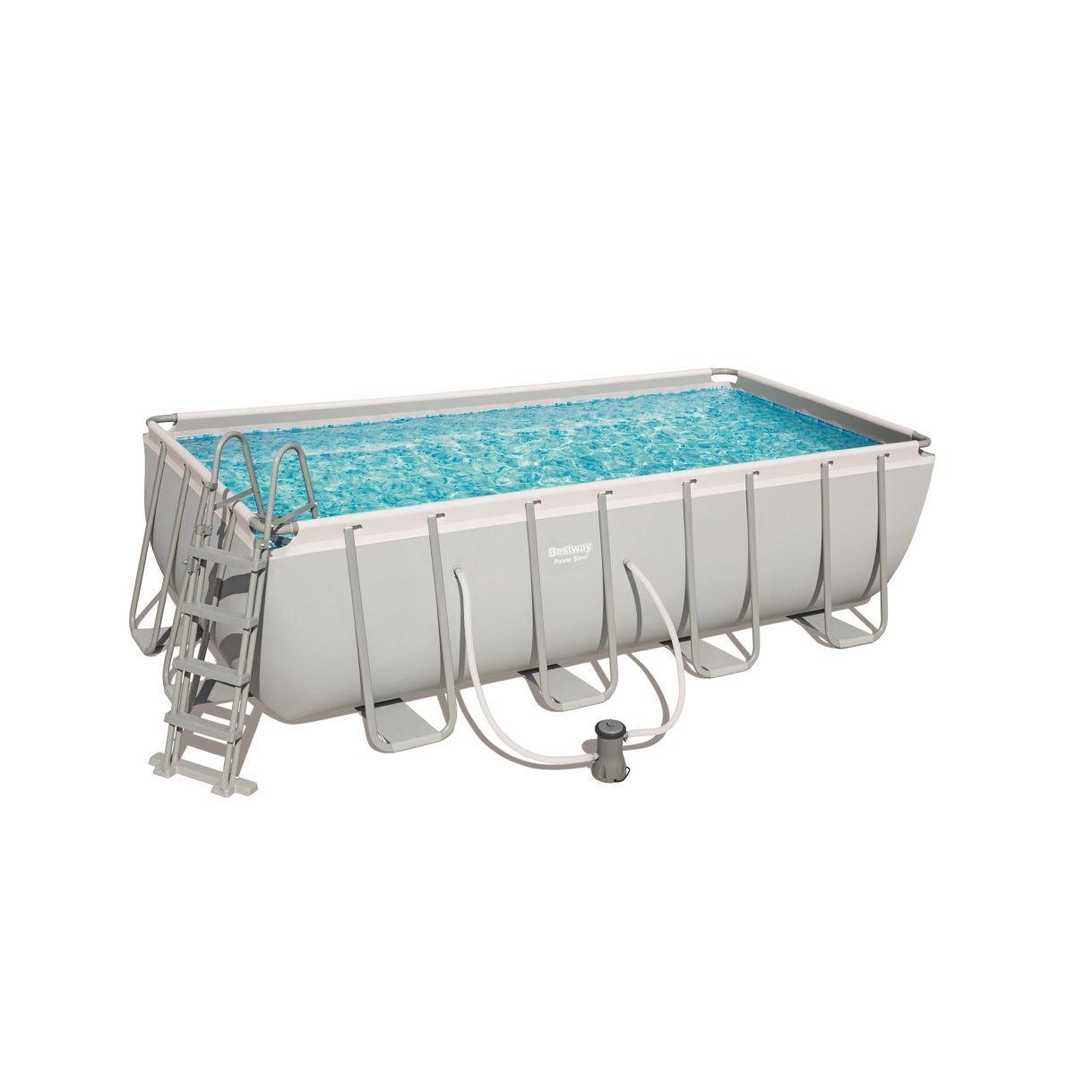 Bestway 16ft x 8ft x 48in Rectangular Steel Pro Frame Set Above Ground Swimming Pool BW56670