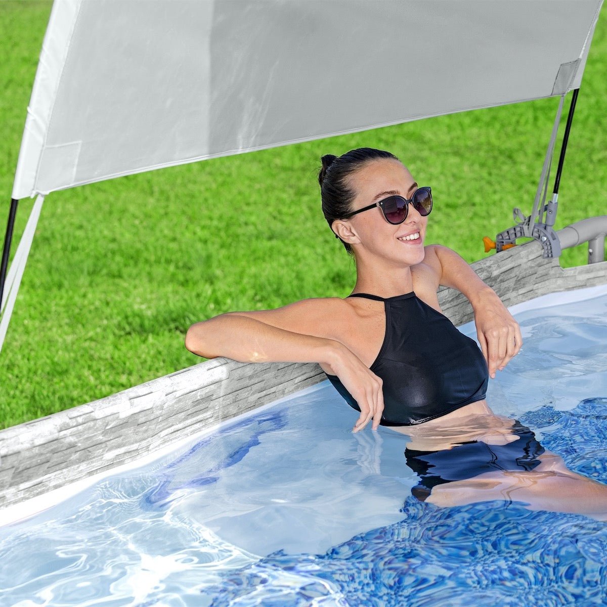 Bestway Above Ground Pool Sun Canopy for Oval and Rectangle Pools