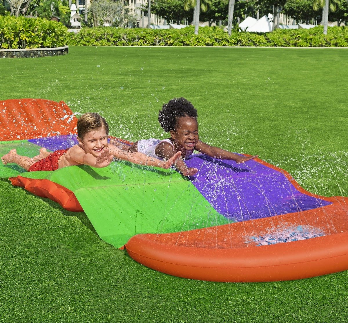 Bestway H2ogo Splashcoaster Double Water Slide Outdoortoys