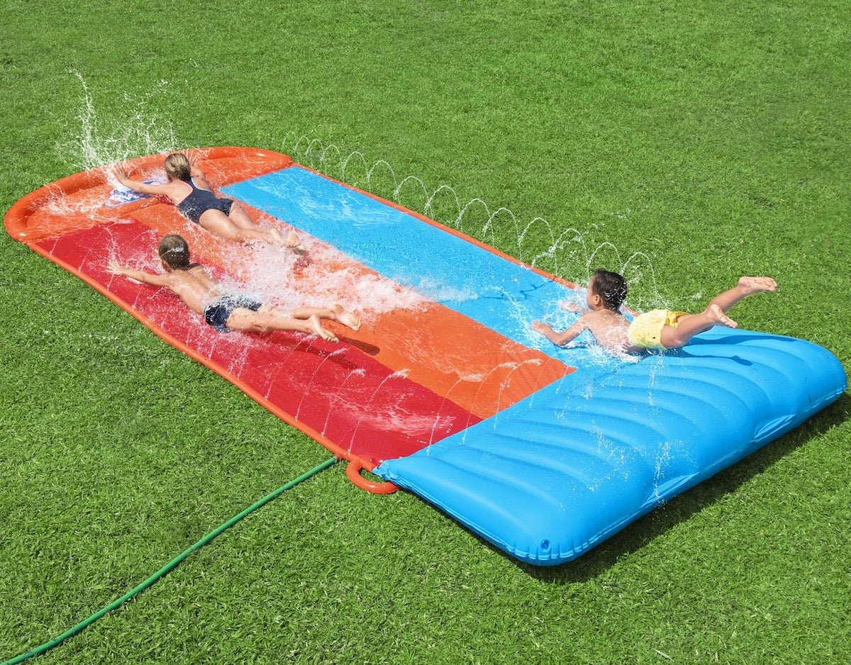 Bestway H2OGO! Triple Water Slide with Tsunami Splash Ramp