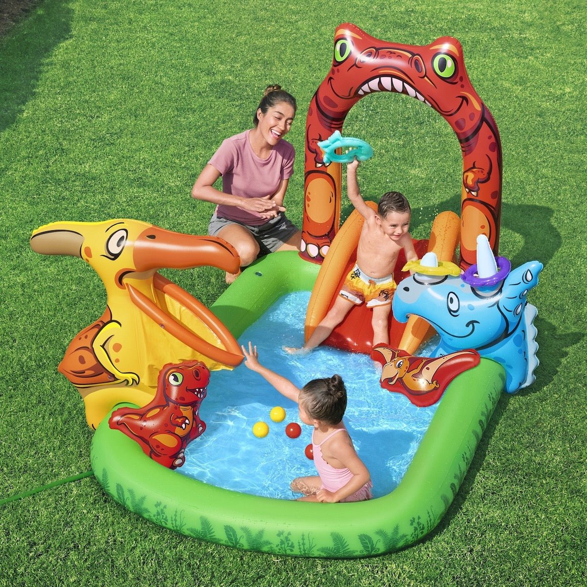 Bestway Jurassic Splash Paddling Pool and Play Centre - BW53160