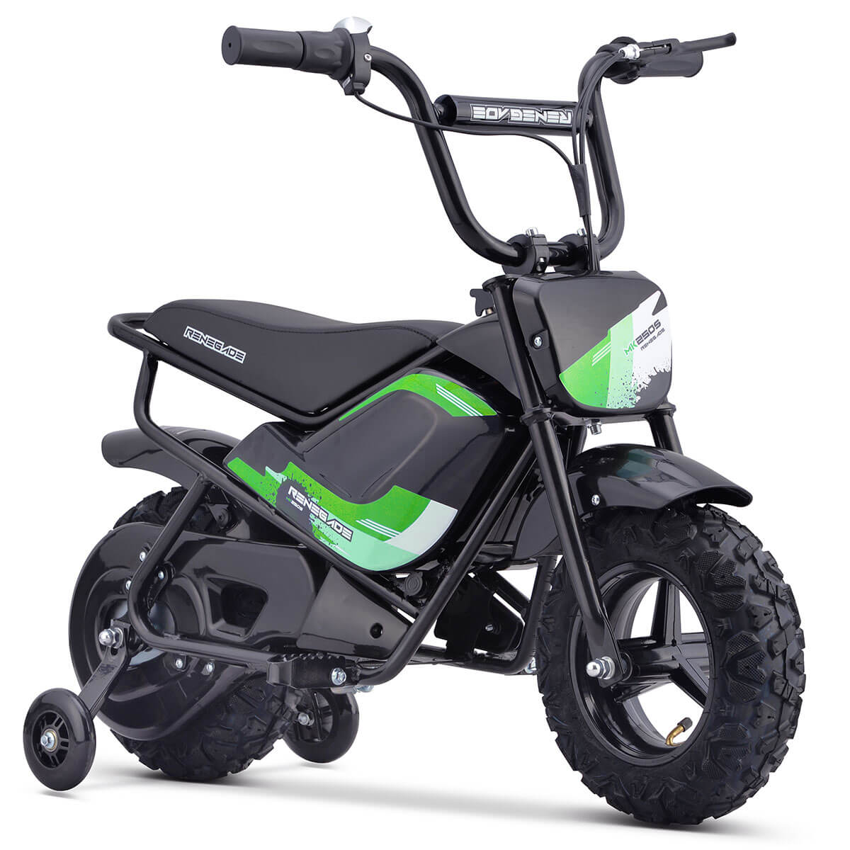 New Edition Renegade MK250 Kids 24V Electric Dirt Bike - Green