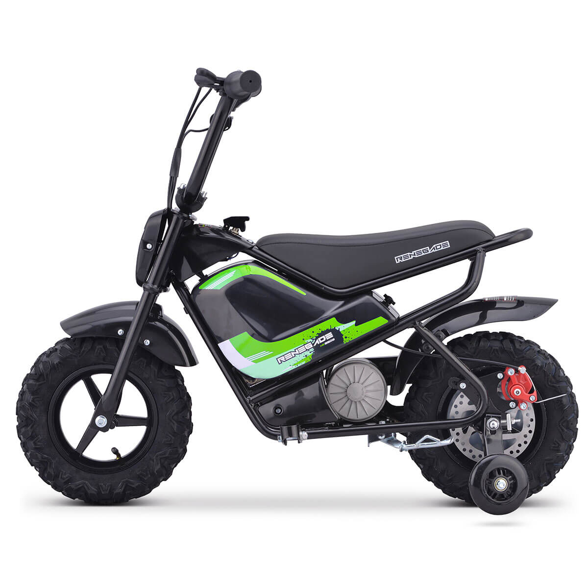 New Edition Renegade MK250 Kids 24V Electric Dirt Bike - Green