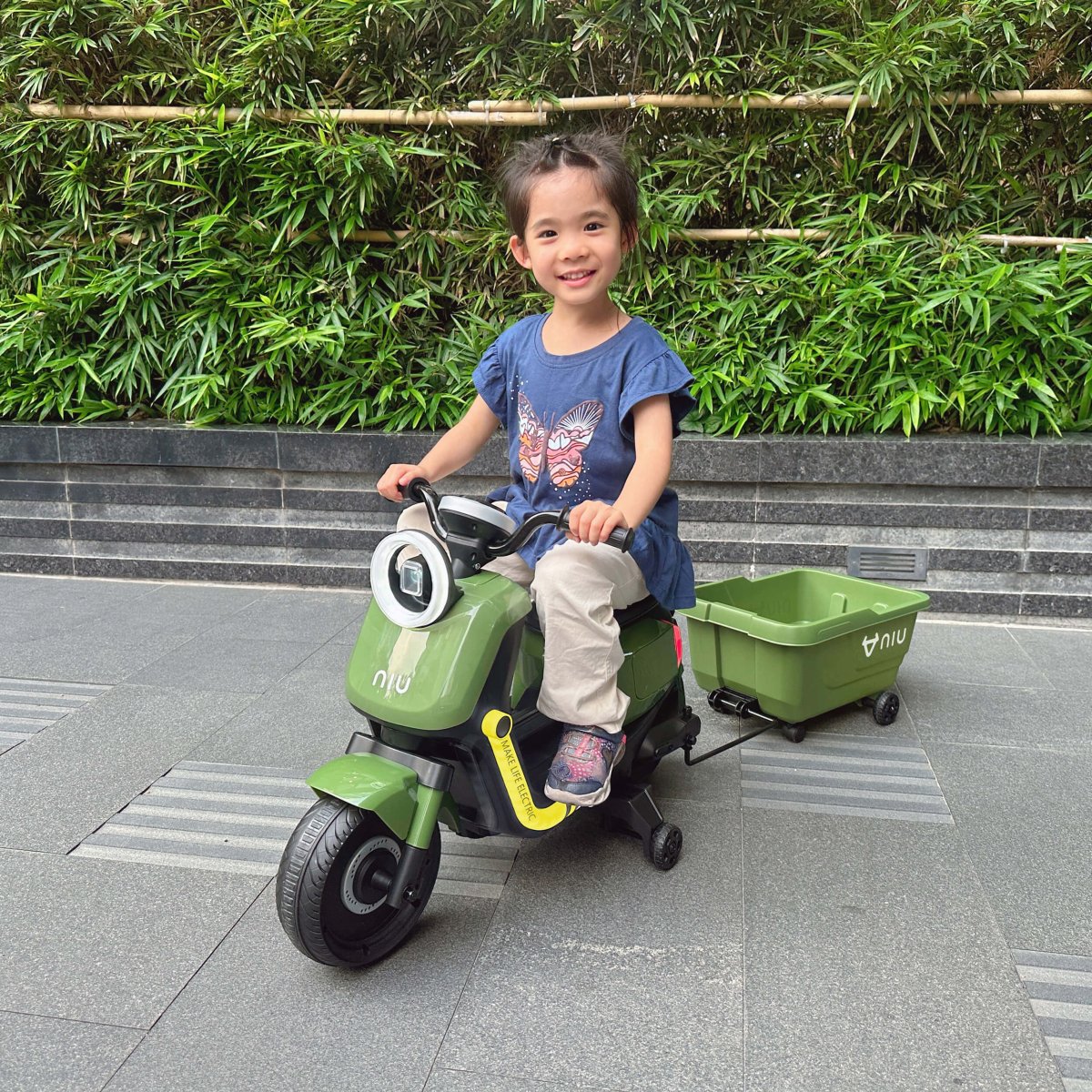 Outdoortoys Electric Ride On Scooter with Trailer