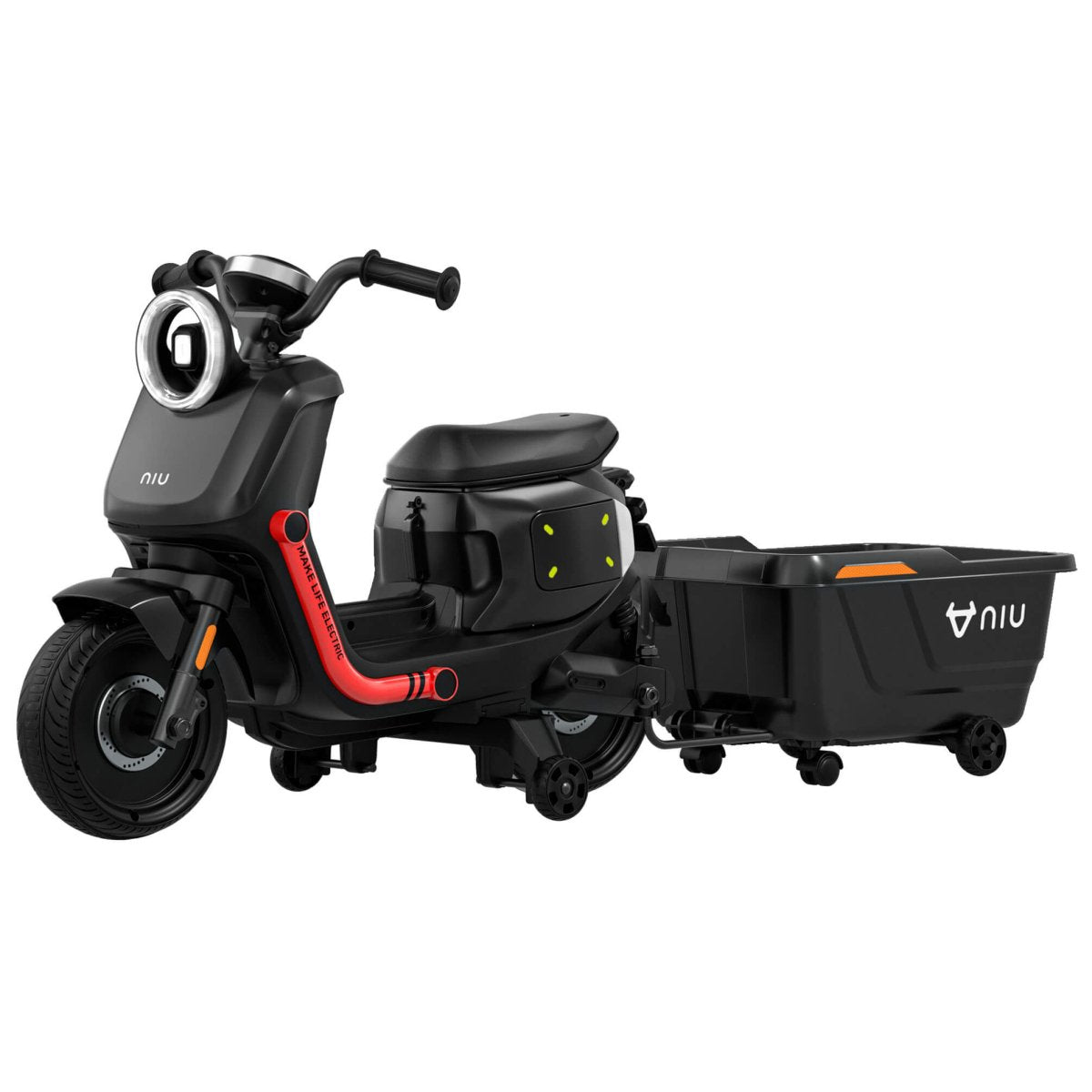 Outdoortoys Electric Ride On Scooter with Trailer