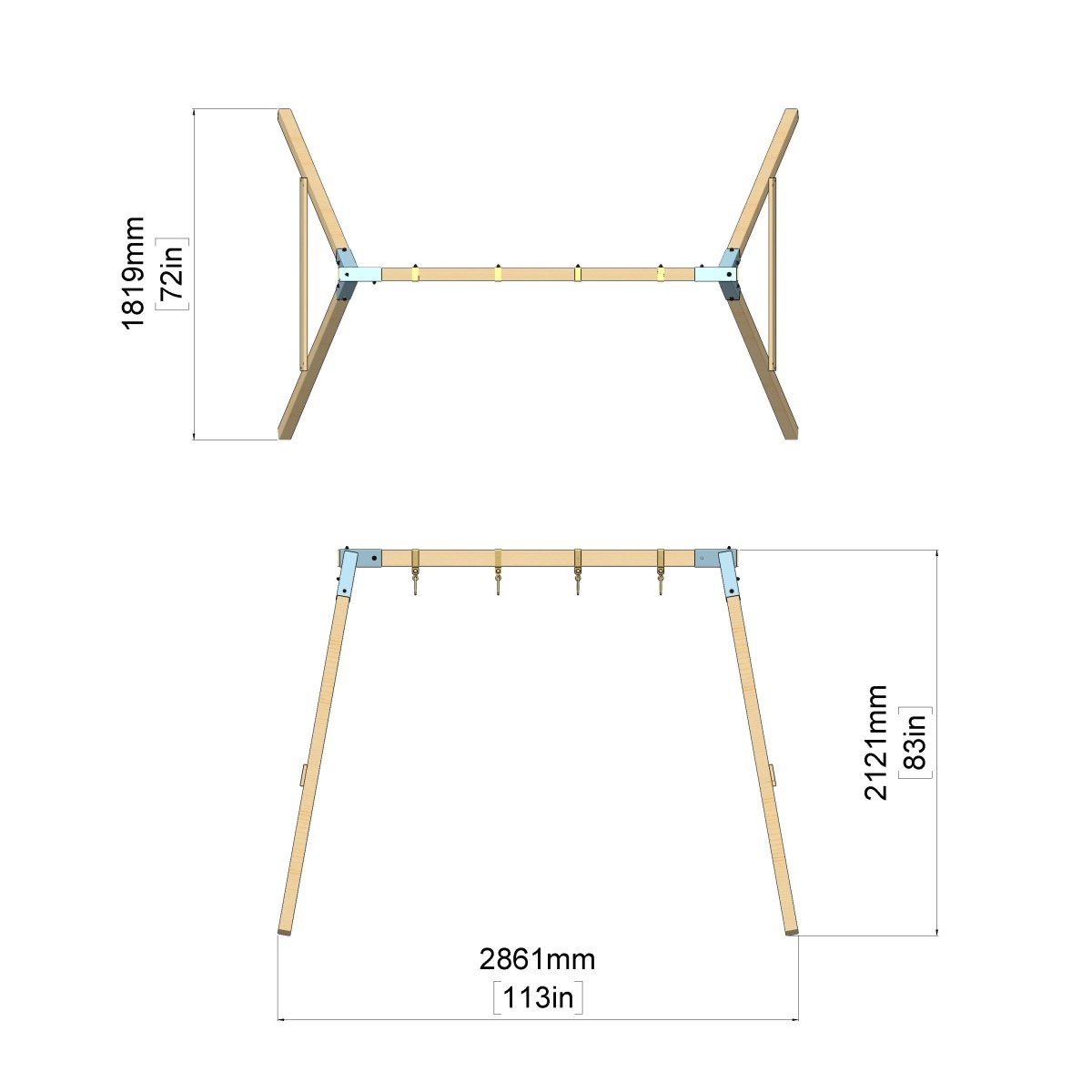 PolarPlay Premium Double Swing Set