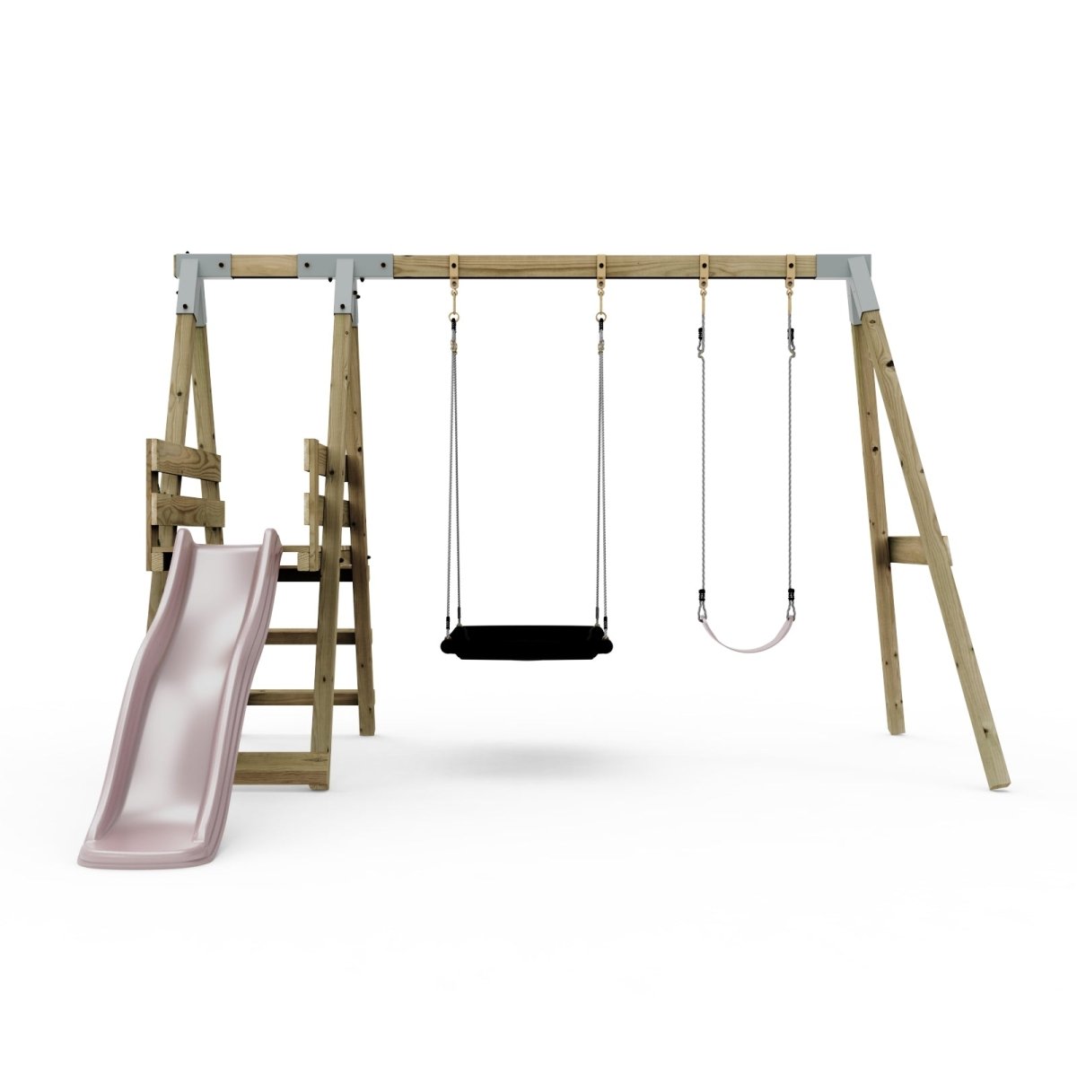 PolarPlay Premium Double Swing Set with Slide