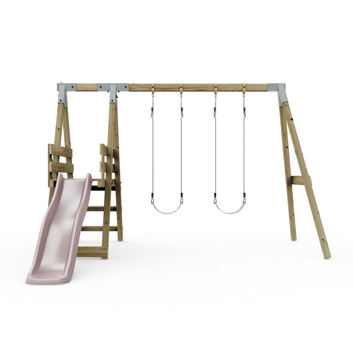 PolarPlay Premium Double Swing Set with Slide