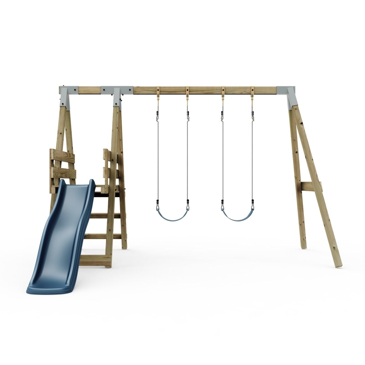 PolarPlay Premium Double Swing Set with Slide