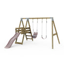 PolarPlay Premium Double Swing Set with Slide