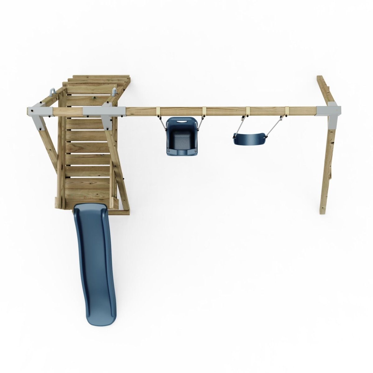 PolarPlay Premium Double Swing Set with Slide