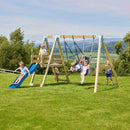 PolarPlay Premium Double Swing Set with Slide