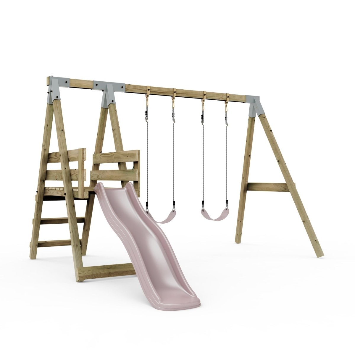 PolarPlay Premium Double Swing Set with Slide