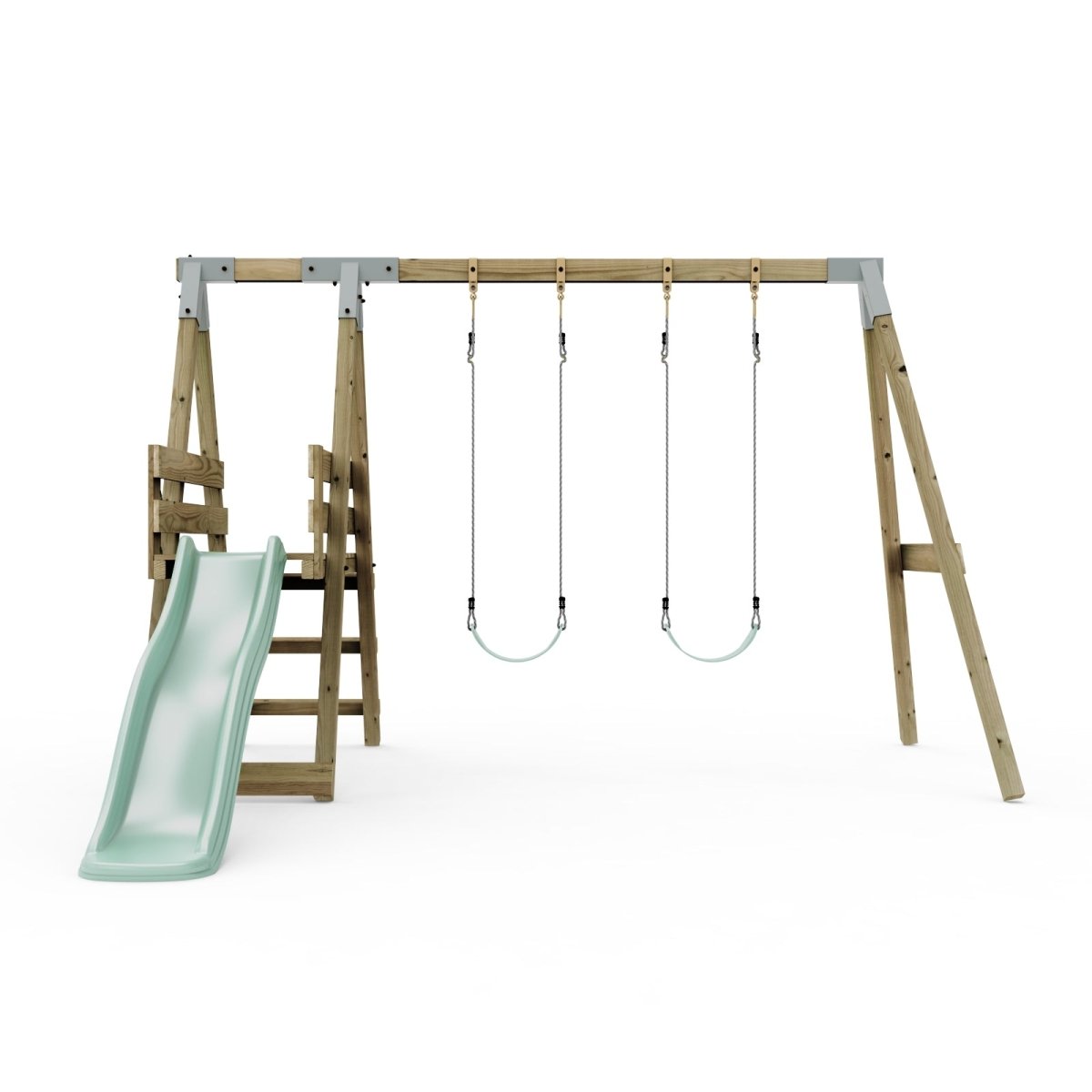 PolarPlay Premium Double Swing Set with Slide