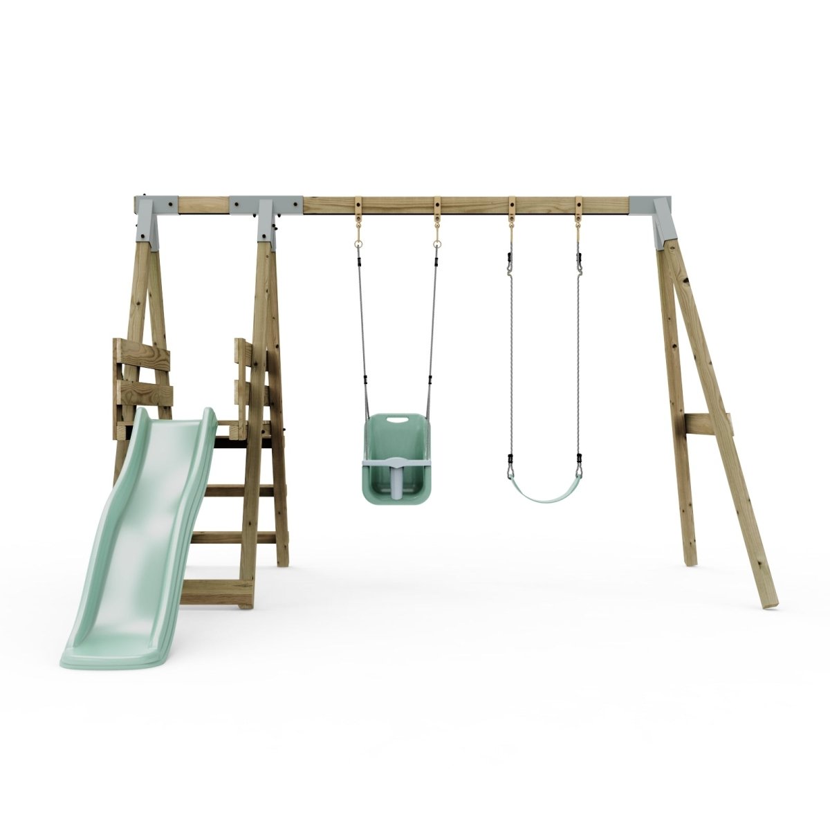 PolarPlay Premium Double Swing Set with Slide