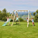 PolarPlay Premium Double Swing Set with Slide