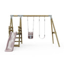 PolarPlay Premium Double Swing Set with Slide