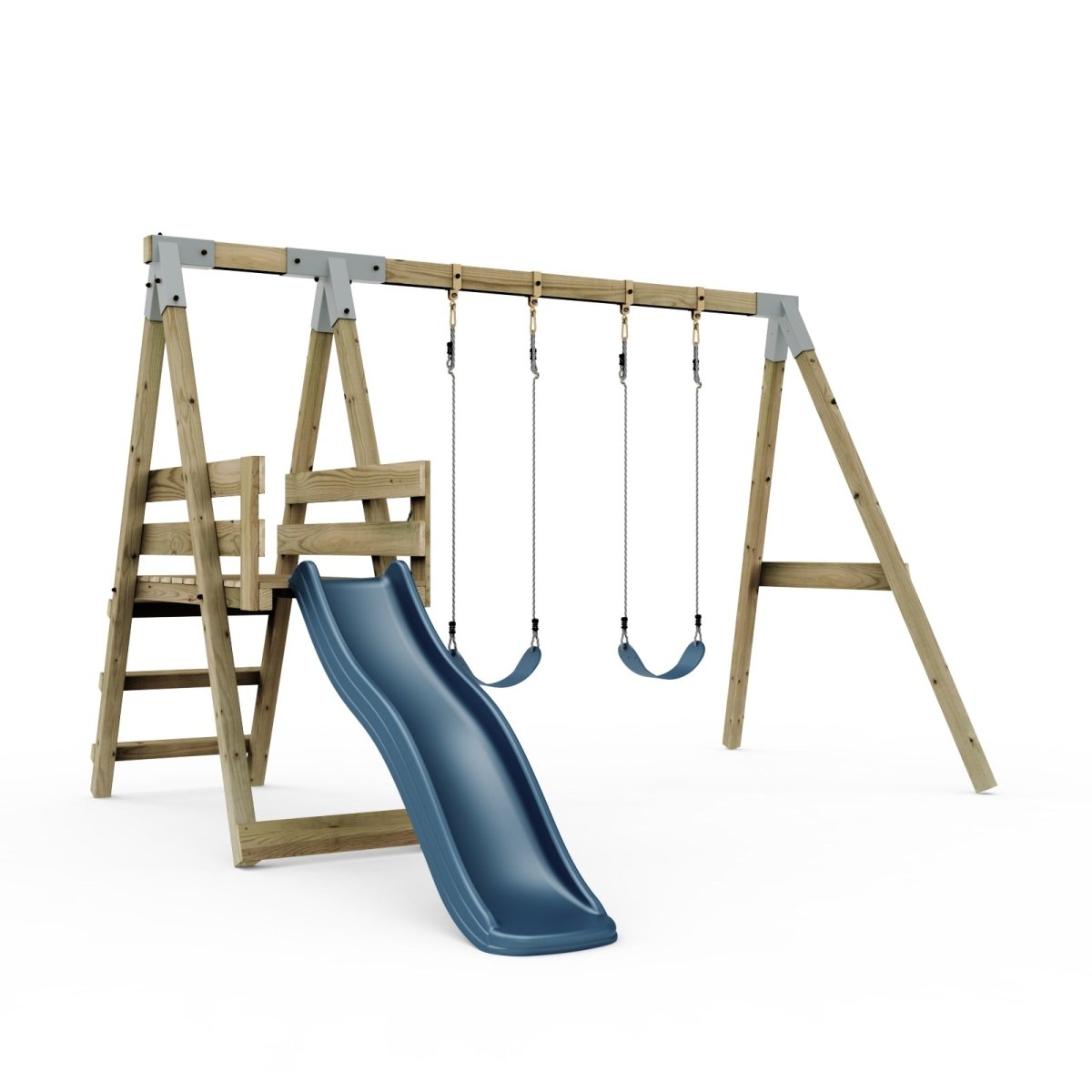 PolarPlay Premium Double Swing Set with Slide