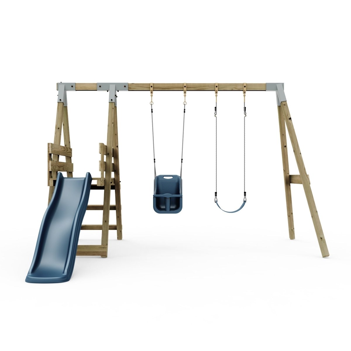 PolarPlay Premium Double Swing Set with Slide