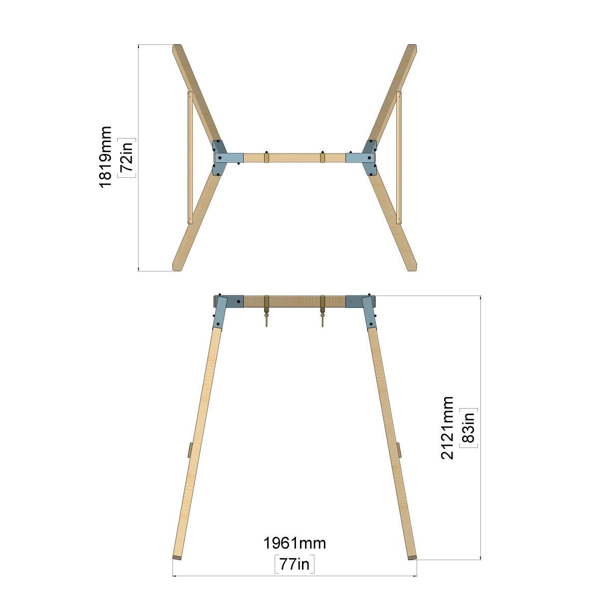 PolarPlay Premium Single Swing Set