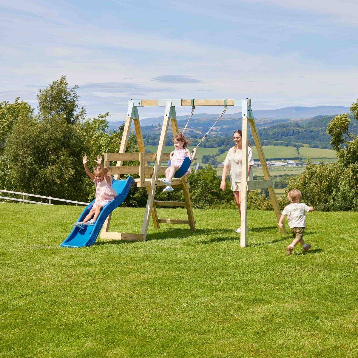 PolarPlay Premium Single Swing Set with Slide