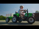 Outdoortoys Kids Electric Ride On Tractor with Trailer