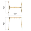 Rebo Glide Wooden Double Swing Sets with Two Swing Seats – Tulip