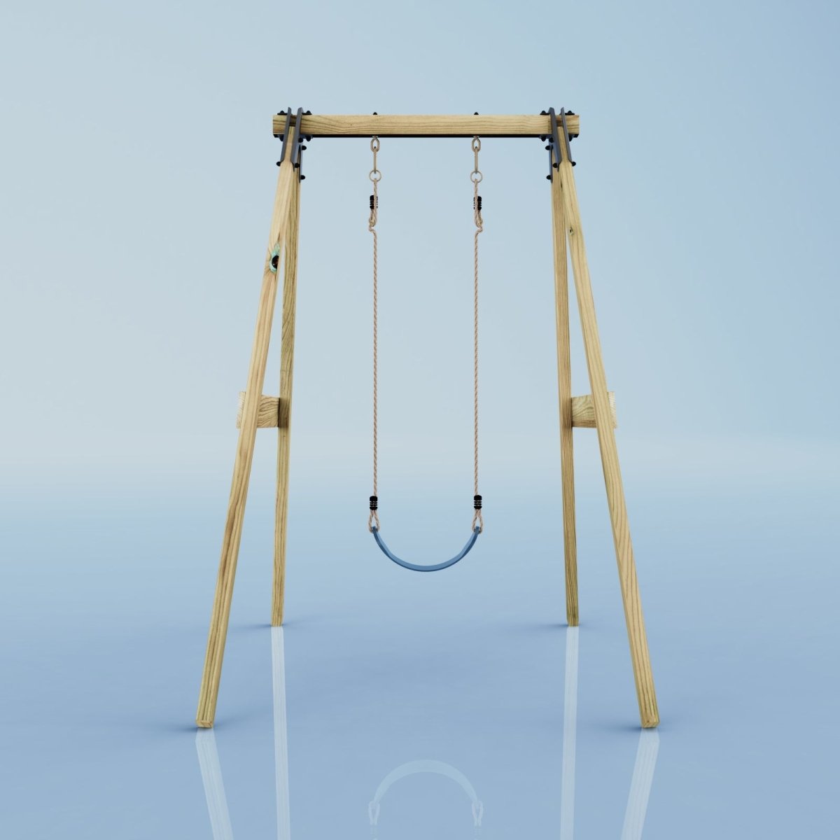 Rebo Glide Wooden Single Swing Sets with Swing Seat – Dandelion