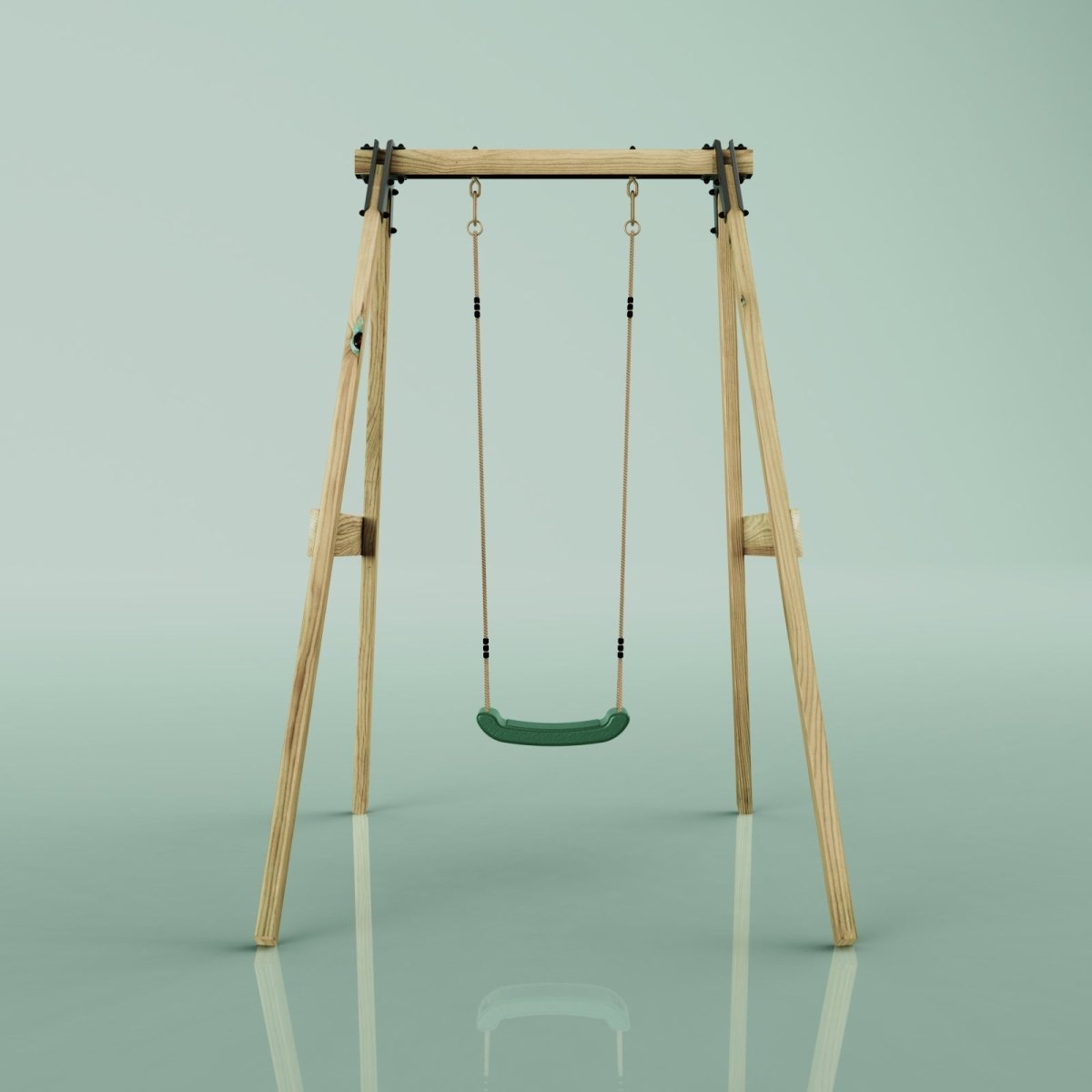 Rebo Glide Wooden Single Swing Sets with Swing Seat – Dandelion