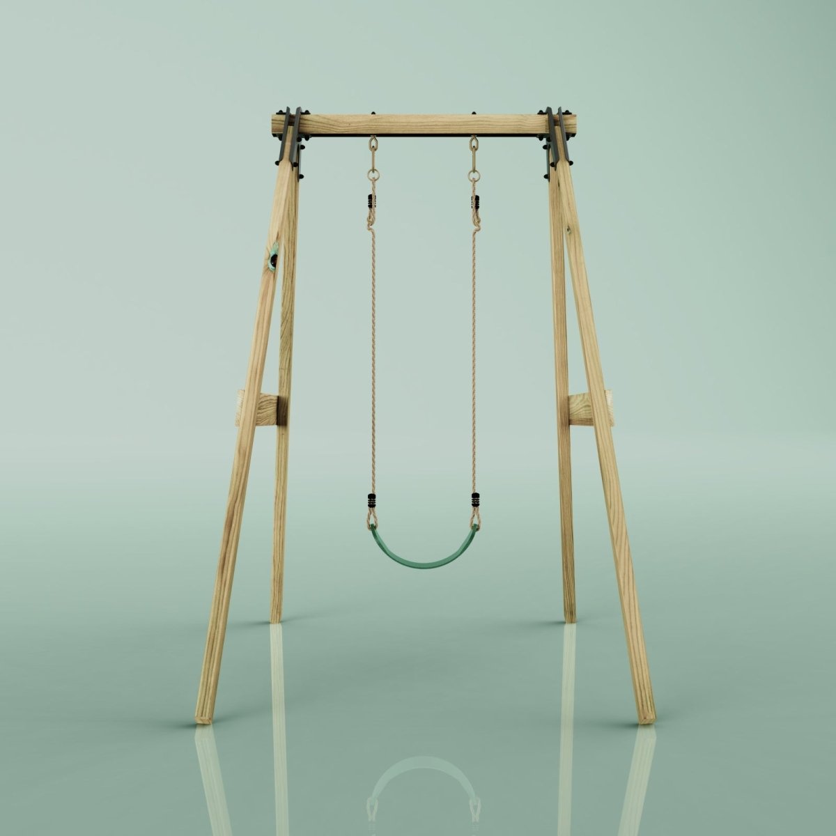 Rebo Glide Wooden Single Swing Sets with Swing Seat – Dandelion