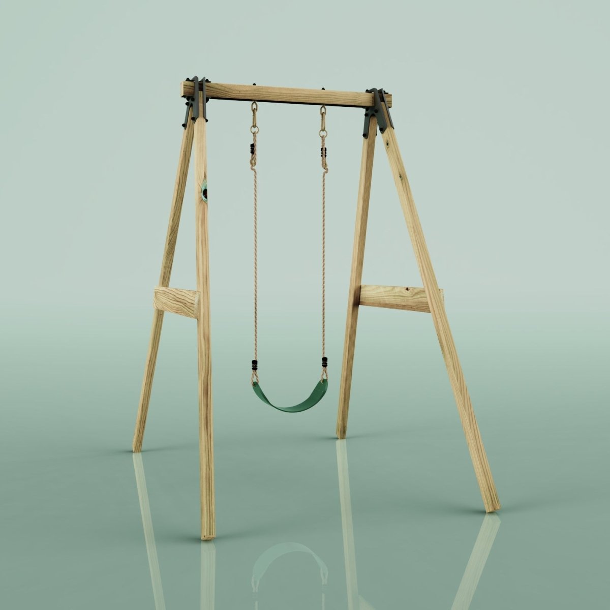 Rebo Glide Wooden Single Swing Sets with Swing Seat – Dandelion