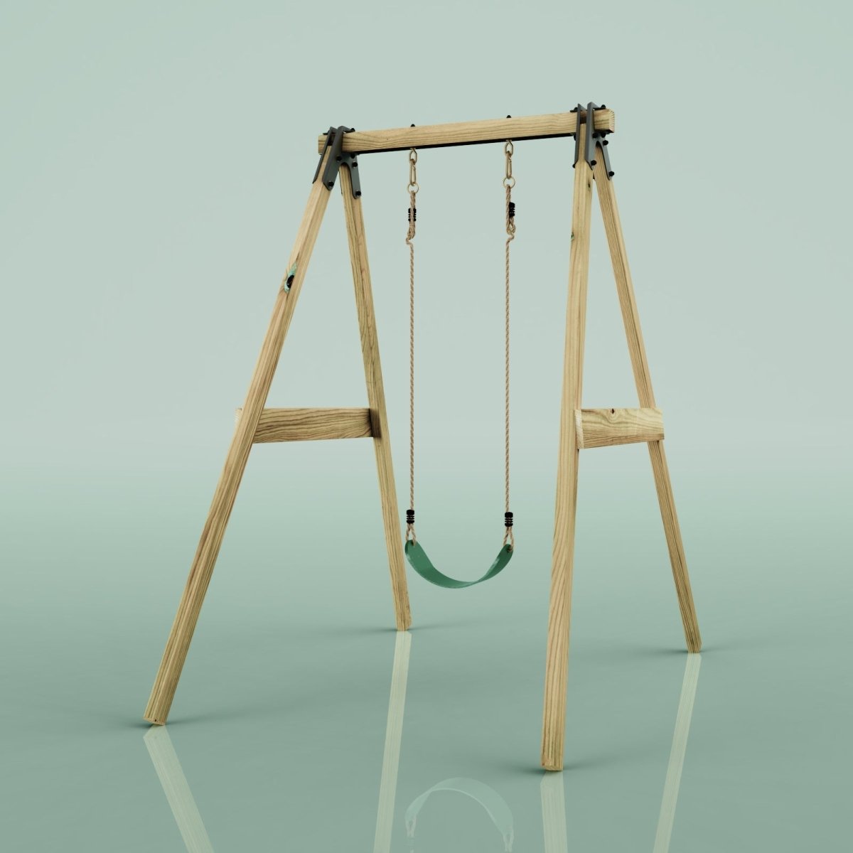 Rebo Glide Wooden Single Swing Sets with Swing Seat – Dandelion