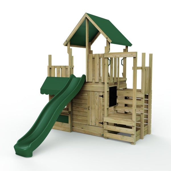 Rebo Modular Wooden Climbing Frame Adventure Playset - M22 Shop & Den