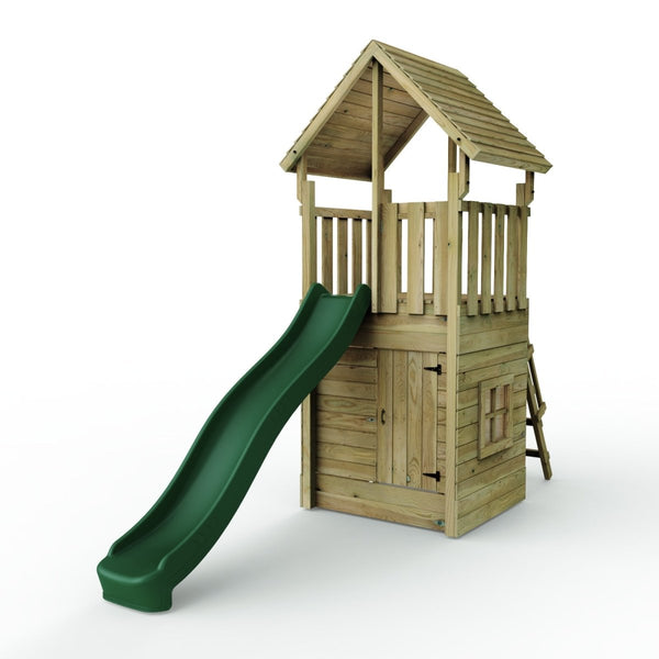 Rebo Modular Wooden Climbing Frame Adventure Playset - M7 with Den