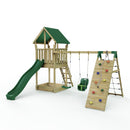 Rebo Modular Wooden Climbing Frame Adventure Playset - Swing and Climb Haldon