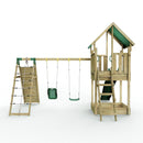 Rebo Modular Wooden Climbing Frame Adventure Playset - Swing and Climb Haldon