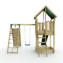 Rebo Modular Wooden Climbing Frame Adventure Playset - Swing & Climb Wychwood