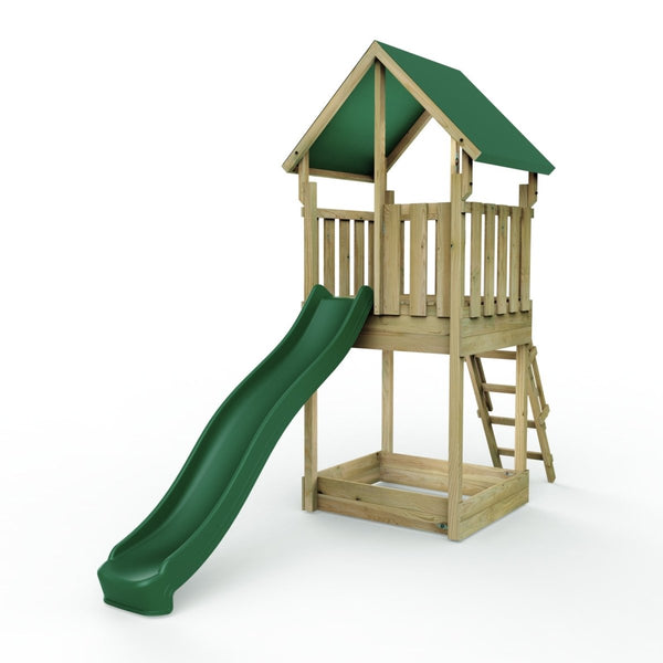 Rebo Modular Wooden Climbing Frame Adventure Playset - Tower Canvas Roof