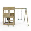 Rebo Wooden Lookout Tower Playhouse with 6ft Slide & Swing - Arches