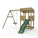 Rebo Wooden Lookout Tower Playhouse with 6ft Slide & Swing - Arches