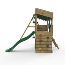 Rebo Wooden Lookout Tower Playhouse with 6ft Slide & Swing - Yellowstone