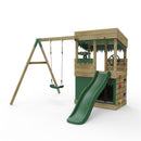 Rebo Wooden Lookout Tower Playhouse with 6ft Slide & Swing - Yellowstone