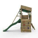 Rebo Wooden Lookout Tower Playhouse with 6ft Slide & Swing - Zion