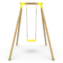 Rebo Wooden Single Garden Swing Set - Solar Yellow